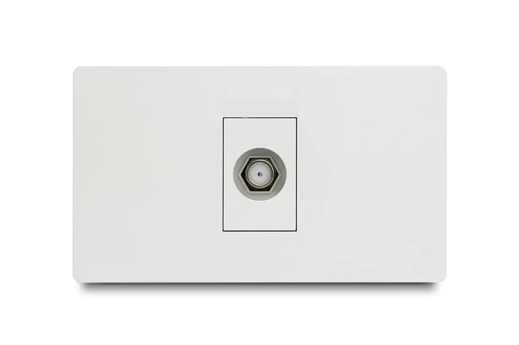 Toma Tv Simple Blanco Veto Premium