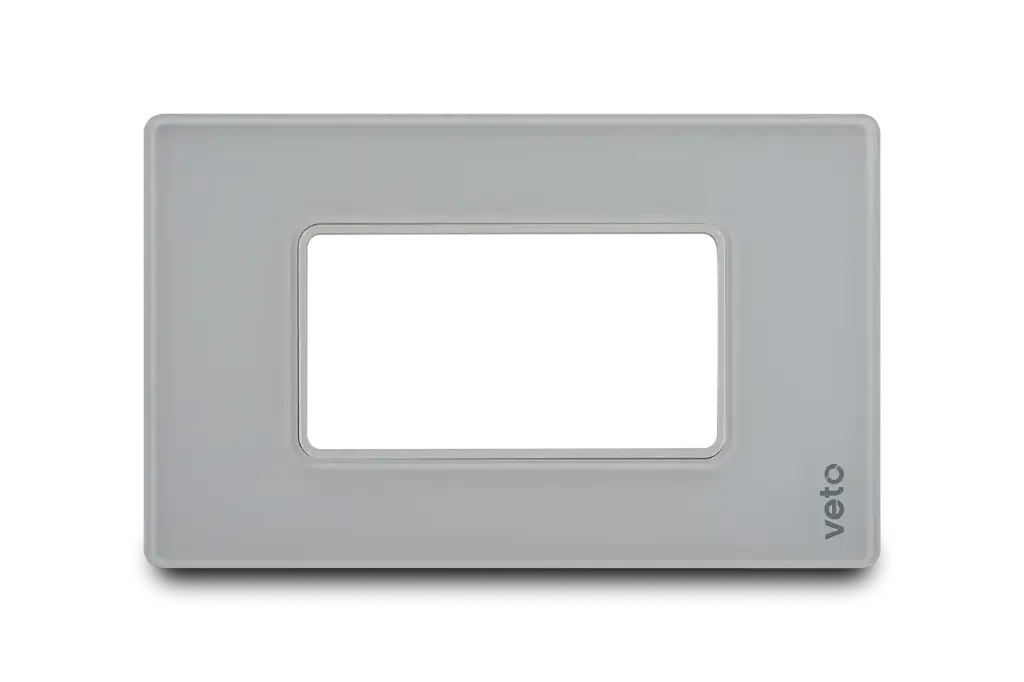 Placa Toma C/Bast Vidrio Blanco Premium Stilo