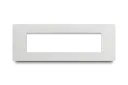 Placa 6H Blanco Con Bastidor Y Cajetin Plastico Premium
