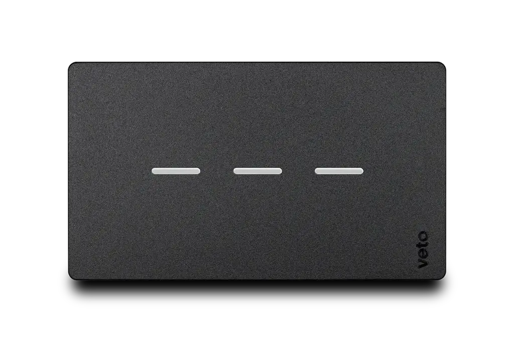 Conmutador Inteligente Triple Wifi Negro Premium