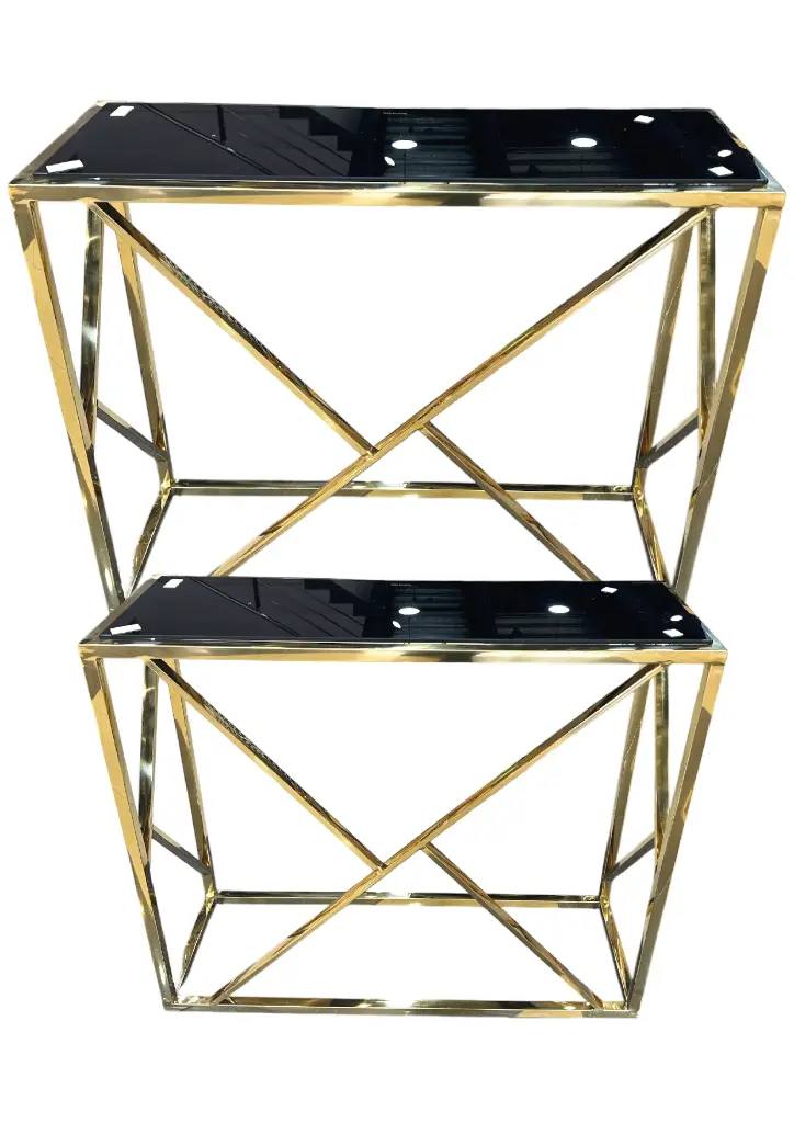 Consola Dorada X2 - 89X34.7X80CM / 81.5X27.5X68CM