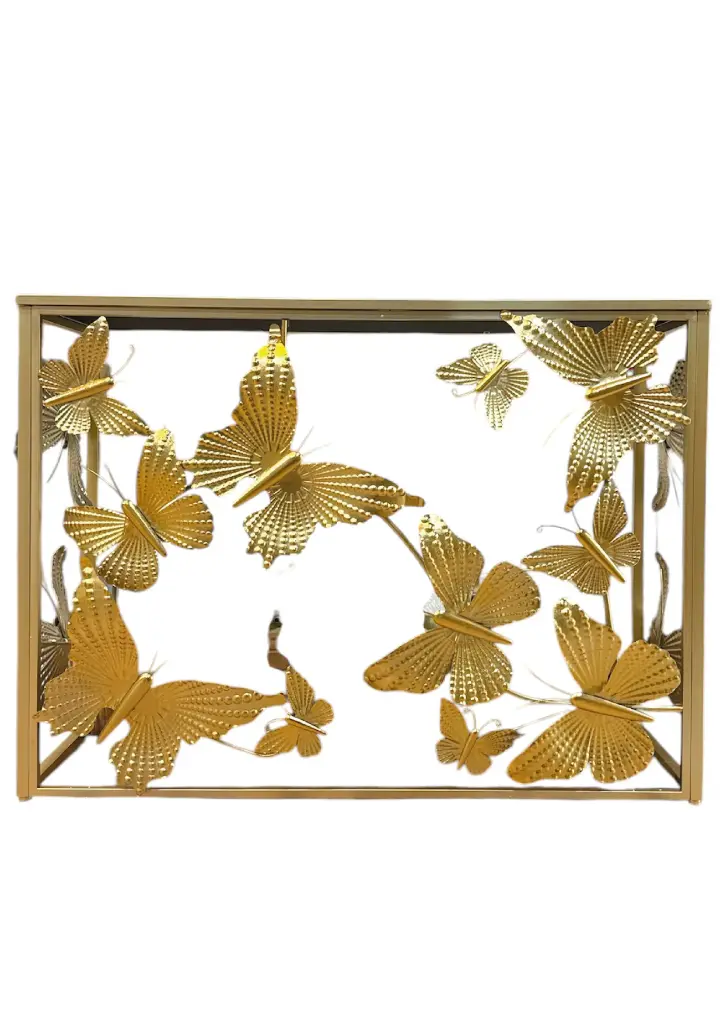 Consola Mariposas Dorado  - 108X35X79CM