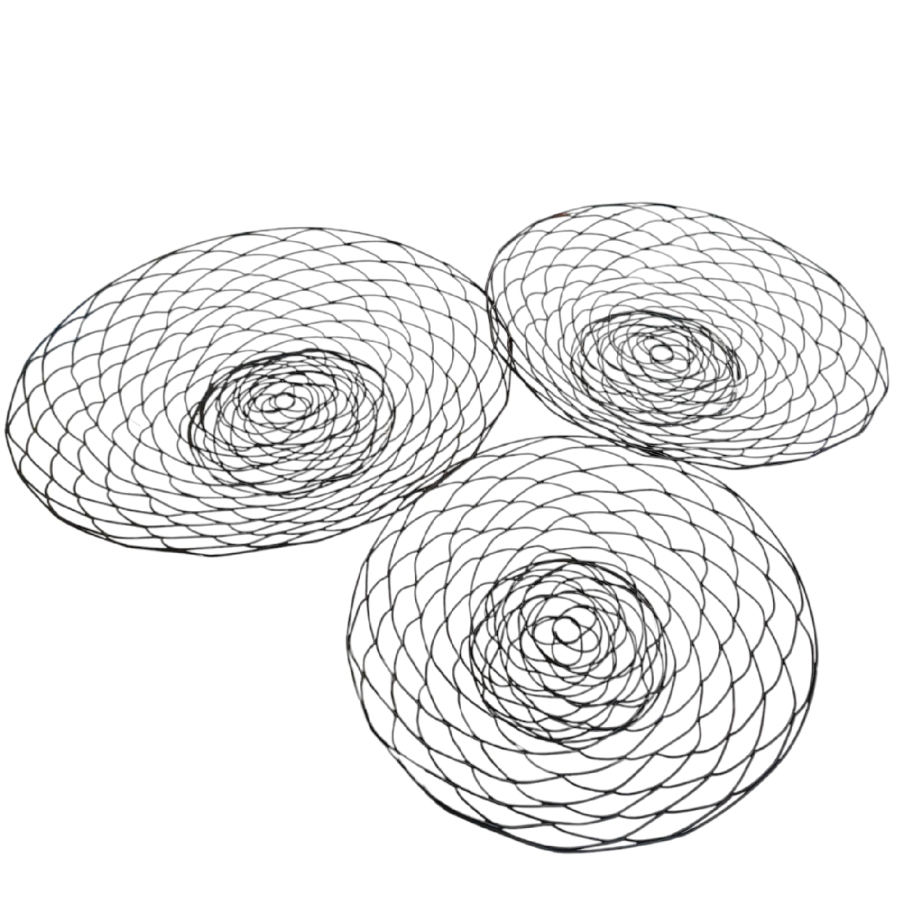 Juego Centro de Mesa Metálico x3