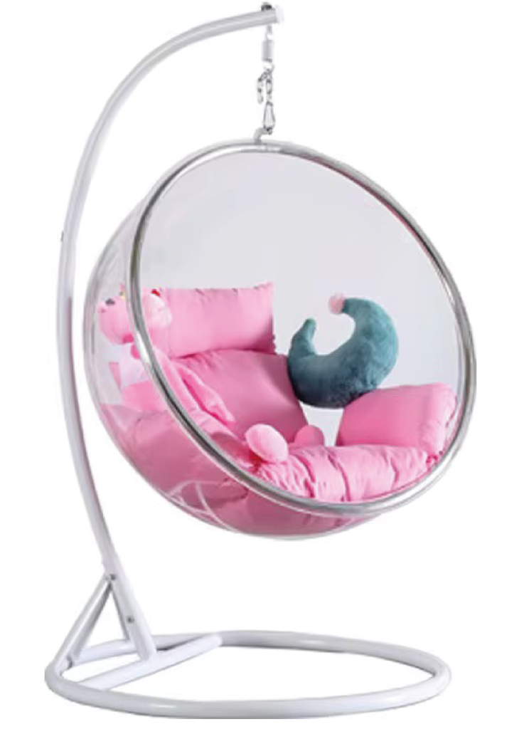 Silla Colgante de Acrílico con Base - 106X65CM /195CM