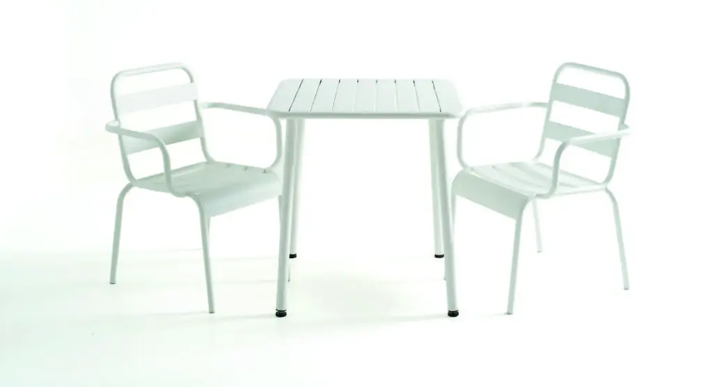 Mesa y Sillas para Jardín Blanco