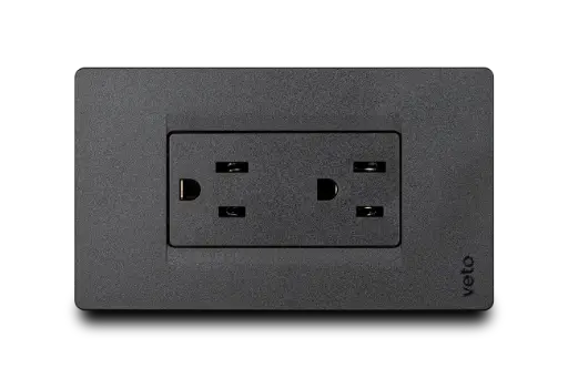 [PRE30395] Toma Doble 2P+E Negro Veto Premium