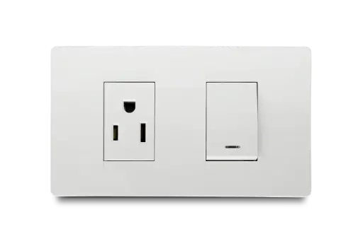 [PRE16061] Toma Mixto Interruptor+Toma Blanco Veto Premium