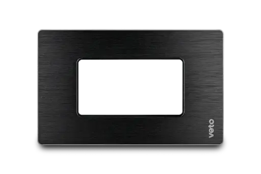 [PRE29603] Placa Toma Aluminio C/Bast Negro Premium Stilo