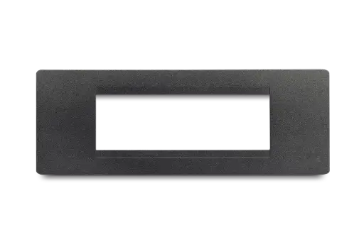 [PRE15408] PLACA 6H NEGRA CON BASTIDOR Y CAJETIN PLASTICO  PREMIUM