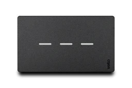[PRE29702] Interruptor Inteligente Triple Wifi Negro Veto Premium