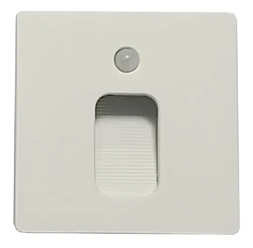 [181340] Lamp. Pared Led Cuadrada 1L C/Sensor 3W 3K Blanco