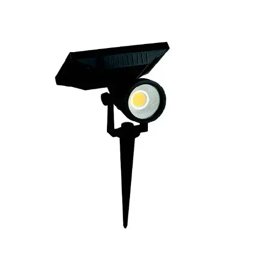[035009] Spot Estaca Solar Led Plastico Negro 2W 3K 50Lm Ip65