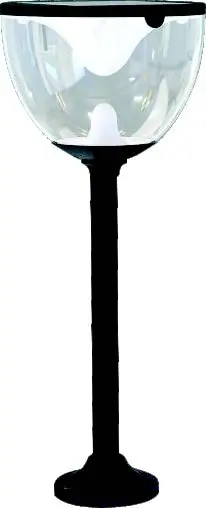 [035010] Farol Piso/Estaca Solar Led 60X19Cm 4W Cabeza Oval.3Tonos/ Luz Pvc+Al