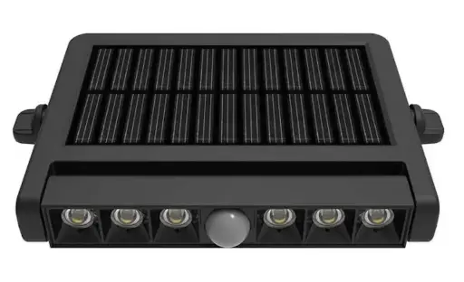 [035019] Aplique Pared Solar led 6L Rectan. C/Sensor Mov. 3k (160x130x284)mm IP65