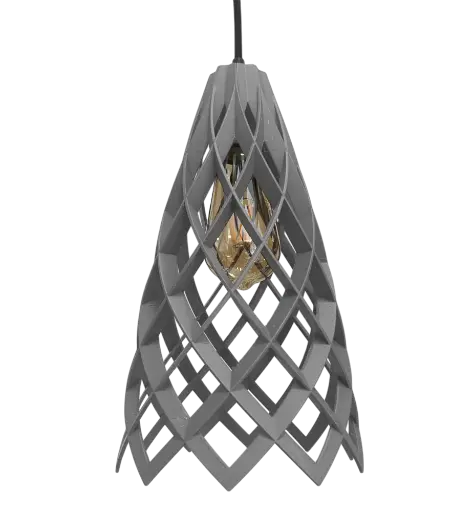 Lámpara Colgante Kratos 1 luz E27 Altura Regulable, 19x33cm