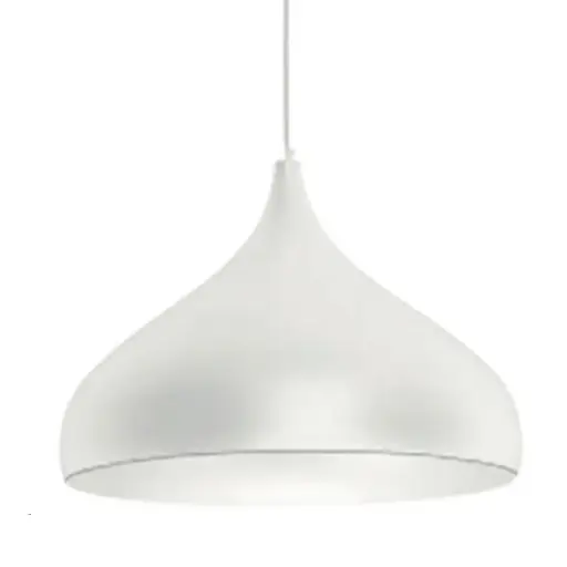 [200169] Lamp. Colg. 1L E27 T/Campana Alum. Blanco (D320xH260)mm